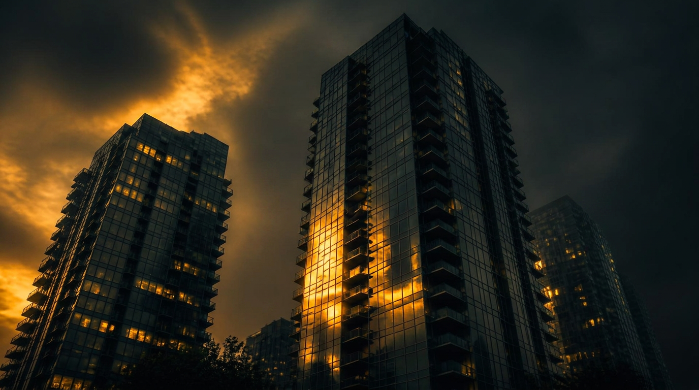 High-rise apartment tower under construction